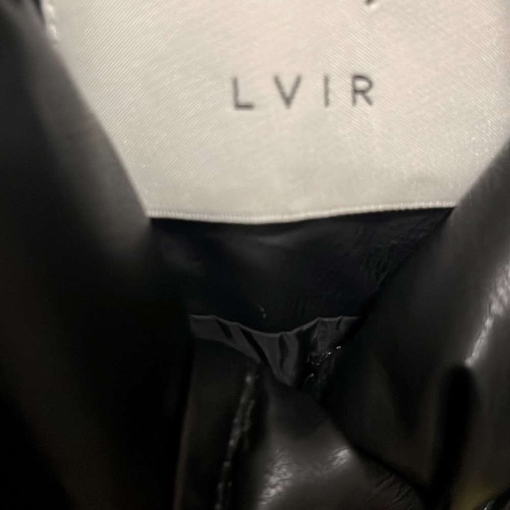 LVIR Hooded Leather Puffer Coat Size M - Picture 10 of 15